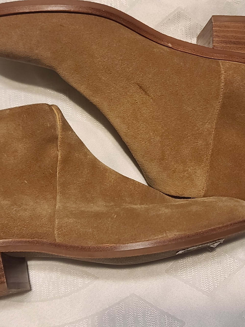 Soludos Women's Suede Ankle Booties in Camel Brown